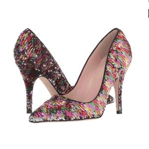 KATE SPADE multicolor messy sequins pump